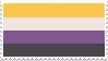 nonbinary pride flag stamp