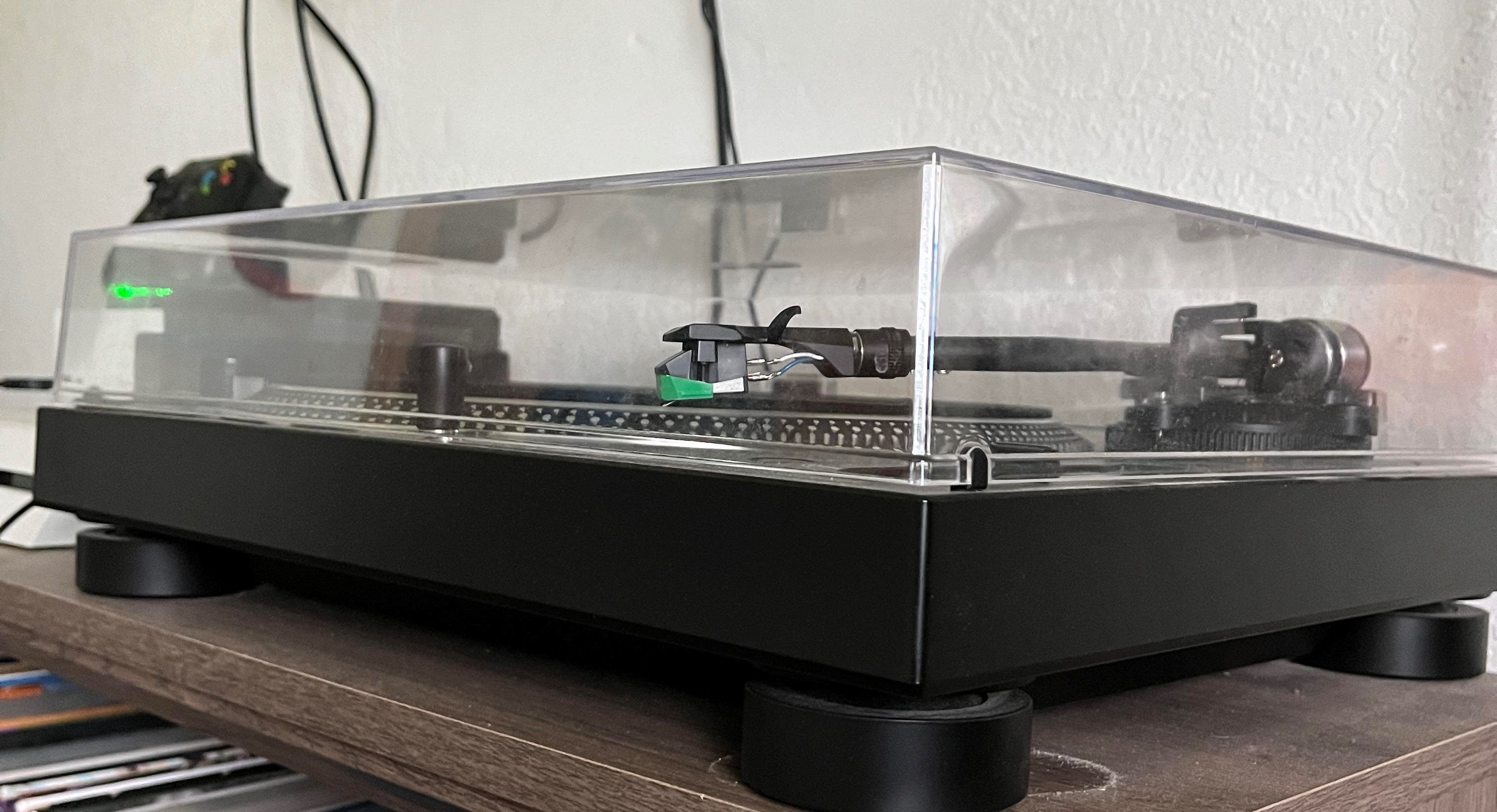 LP 120 record player from a low angle